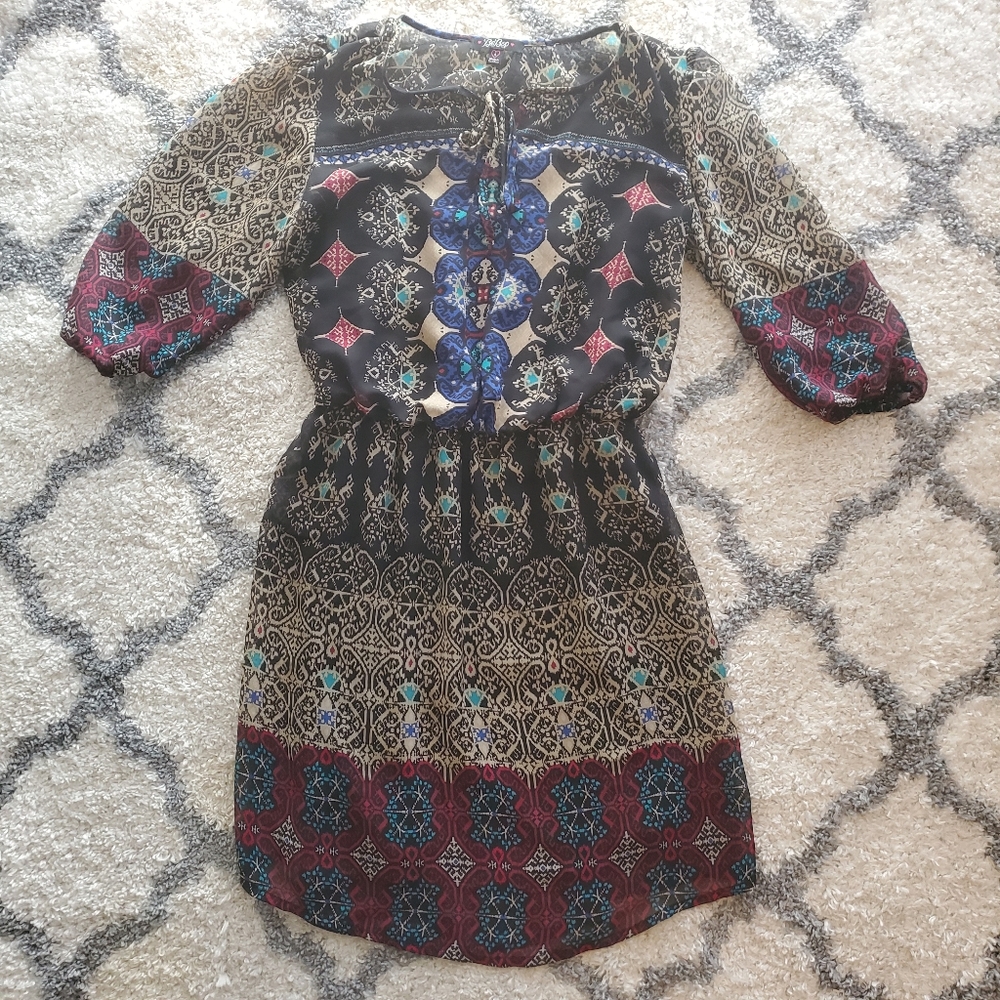 Short Sz S Boho Print Dress